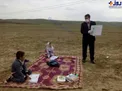 کلاس درس معلم آذربایجانی در روزهای کرونایی/عکس
