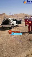 واژگونی پژو 206 در اتوبان تهران - قم