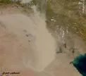 لحظه ورود گرد و خاک به آسمان ایران/ عکس