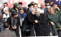 آیت الله آملی لاریجانی در کنار پدر شهید محسن حججی+عکس