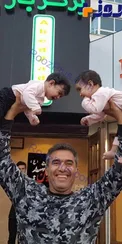 عکس/ شوخی خطرناک عابدزاده با دو کودک