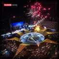 نمایی زیبا از میدان ولیعصر تهران در شب ولادت حضرت قائم (عج)