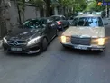 عکس/دو نسل متفاوت خودرو بنز در خیابان های تهران