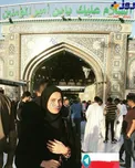 عکسی دیده نشده از پوشش خانم بازیگر در نجف