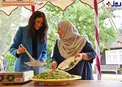عروس سلطنتی در مراسم رونمایی از یک کتاب آشپزی/عکس