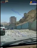 ریزش کوه در مرکز شهر مسجدسلیمان + عکس