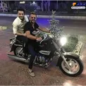 امین حیایی و موتور لاکچری و گران قیمتش/عکس