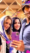 سلفی رمانتیک نگین معتضدی و همسرش + عکس