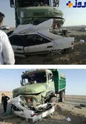 تصادف مرگبار کامیون بازانتیا در جاده یزد ـ بافق+عکس