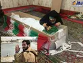 عکس/ وداع آخر همسر شهید مدافع حرم وحید فرهنگی والا