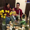 والیبالیست مشهور و همسر و پسرش در کنار سفره هفت سین+عکس