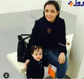 عکس دیده نشده از خانم بازیگر و دخترش