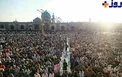 انبوه نمازگزاران عید فطر در صحن جامع رضوي+ عکس