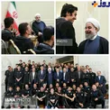 تکمیلی/ تصاویری از دیدار اعضای تیم ملی فوتبال با رئیس جمهور