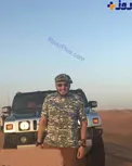 تیپ خاص بازیگر مشهور هنگام کویرگردی+عکس