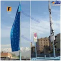 عکس/ نصب پرچم‌هایی با طرح‌های عجیب در اتوبان امام علی(ع) تهران
