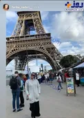 تیپ و پوشش فرییا نادری کنار برج ایفل فرانسه+عکس