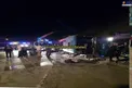 تصویر اتوبوس واژگون شده در جاده سوادکوه