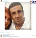 عکس/تبريک بازیگر طنز مشهور به همسرش به مناسبت اولين سالگرد ازدواجشان