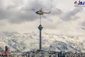 هلیکوپتر بر بالای برج میلاد + عکس