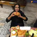 همبرگرخوری خانم بازیگر مشهور+ عکس