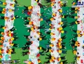 عکس هوایی جالب از کودکان چینی در مهدکودک