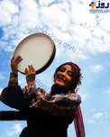 دف زنی خانم بازیگر مشهور با لباس های سنتی+عکس