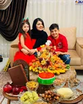 همسر و فرزندان مرحوم هادی نوروزی در شب یلدا/عکس