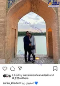 عکس عاشقانه خانم ورزشکار ایرانی و همسرش
