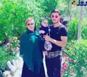 فوتبالیست مشهور در کنار همسر و پسرش + عکس