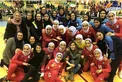 حضور مهتاب کرامتی و الهه منصوریان در دیدار فوتسال بانوان ایران و ایتالیا +عکس