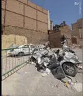 له شدن عجیب خودروی تیبا زیر آوار متروپل +عکس
