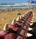 لاشه نهنگ عنبر و دندان هایش!+عکس