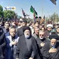 عکس/ حضور رئیس‌جمهور در پیاده‌روی جاماندگان بیرجندی