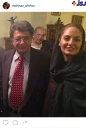 بازیگر زن ایرانی در کنار استاد شجریان!