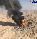 نمایی هوایی از آتش‌سوزی دکل ۹۵ حفاری رگ سفید/عکس