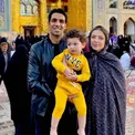 سپهر حیدری و همسرش در حرم امام رضا/عکس