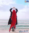 عکس جالب سحر قریشی کنار آب