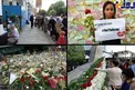 عکسی جالب از ادای احترام ایرانیان مقیم انگلیس به شهدای حادثه تروریستی