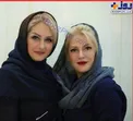خانم بازیگر معروف و آرایشگرش+عکس