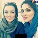 عکسی دیده نشده از خانم بازیگر و خواهرش