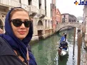 عکس/ خانم مجری مشهور در کنار آب های ونیز