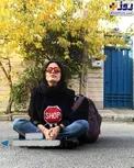 ژست عجیب الناز شاکردوست در کف آسفالت خیابان+عکس