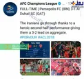 عکس/ بازتاب صعود رویایی پرسپولیس در توئیتر AFC