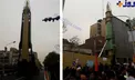 نمایش «موشک بالستیک قدر» در راهپیمایی ۱۳ آبان/عکس