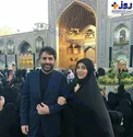 پوشش متفاوت خانم مجری صداوسیما به همراه همسرش در مشهد+عکس