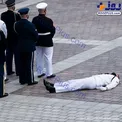 بیهوش شدن نظامی آمریکایی از شدت گرما +عکس