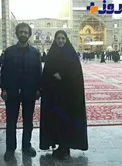 چادر خانم بازیگر مشهور در حرم امام رضا +عکس