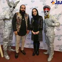 خواننده معروف در کنار خانم بازیگر در یک جشن خیریه + عکس