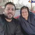عکس صمیمانه و دیده نشده از بازیگر مشهور و مادرش